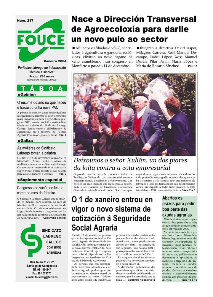 FOUCE 217 – Xaneiro 2004