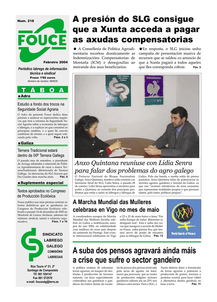 FOUCE 218 – Febreiro 2004