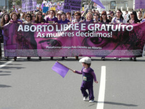 Manifestación polo dereito ao aborto libre e gratuíto. 9 de marzo de 2014.