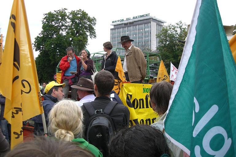Mobilizacións do sector leiteiro en Estrasburgo (14 de Xullo de 2009)