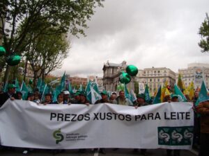 Mobilización do sector leiteiro en Madrid (16/04/2009)
