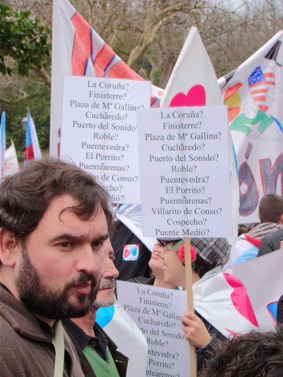 o SLG na manifestación polo galego no ensino (21/01/10)