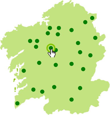 mapa galicia enderezos sindicato labrego galego