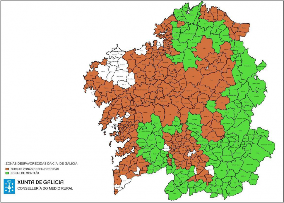 A CMR reduce case á metade o número de hectáreas que percibirán axudas PAC para zonas desfavorecidas