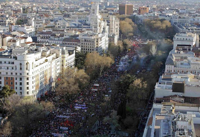 Vista aérea das Marchas da Dignidade
