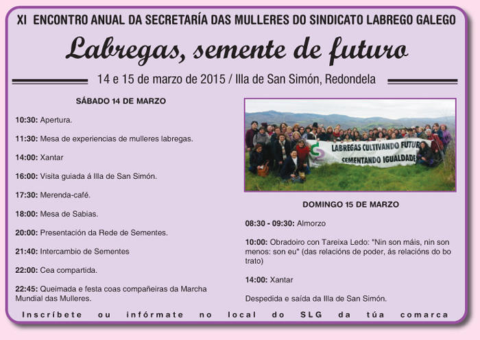 Programa XI Encontro Mulleres