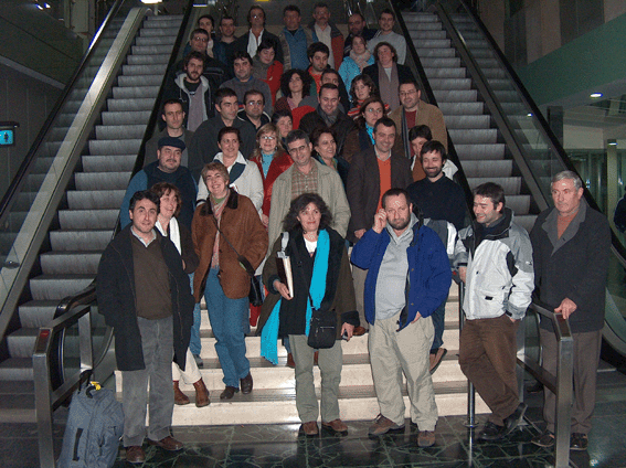 O SLG en Lavacolla recibindo a Pepe Ramón