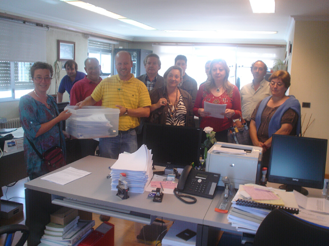 Entrega de alegacións en Cospeito