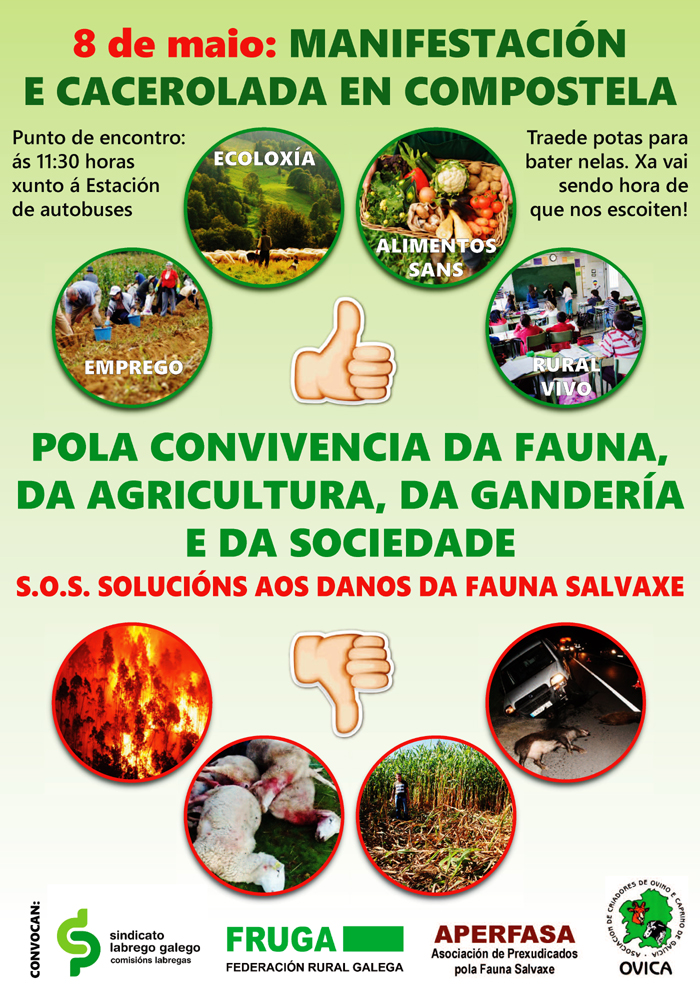 Manifestacion 8 maio fauna salvaxe