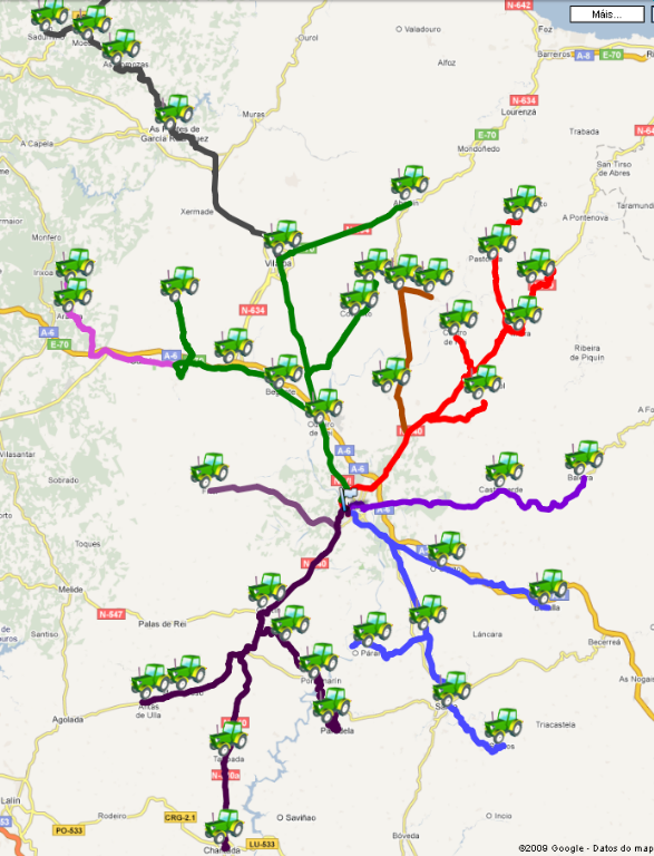 Tractorada a Lugo 13 xullo 2009