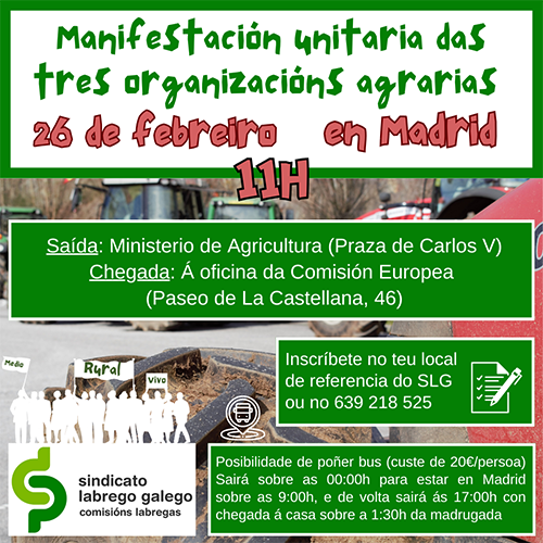 Cartaz Manifestación Madrid