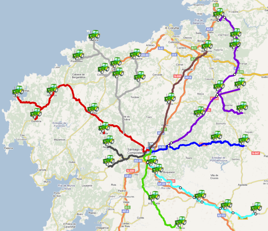 Tractorada a Compostela 13 xullo 2009
