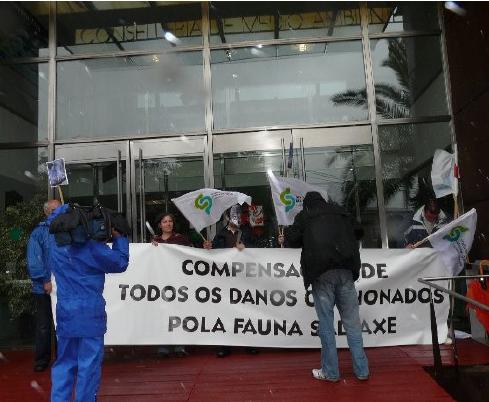 Concentración perante da Consellaría do Medio Ambiente o pasado 31 de xullo.