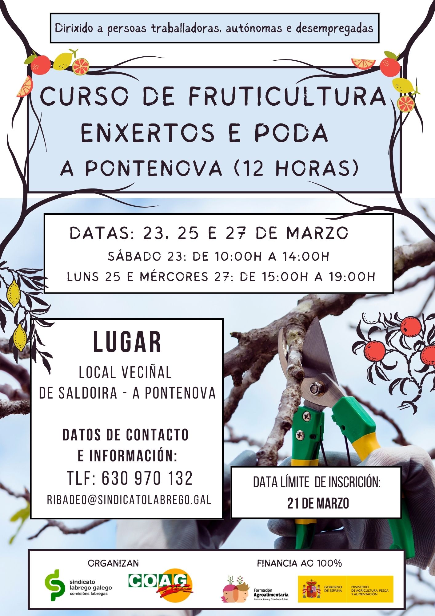 Cartaz fruticultura A Pontenova