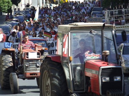 Miles de persoas apoiaron a manifestación en Lalín en demanda dun prezo xusto para o leite