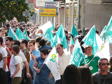 O Sindicato Labrego Galego botouse á rúa o 29 de marzo para apoiar as manifestacións pola Folga Xeral