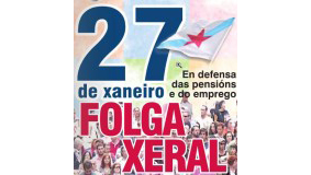 O SLG apoiou a folga xeral do 27 de xaneiro en defensa dos intereses dos labregos e das labregas