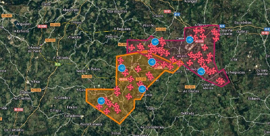 Demandamos paralización inmediata do macroparque Caíño-Brancellao e activación urxente da moratoria eólica