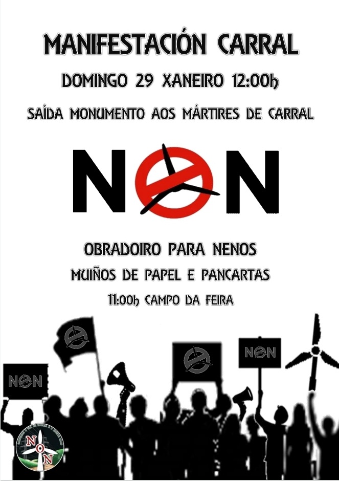 A aprobación masiva de polígonos industriais eólicos evidencia violencia institucional contra a poboación
