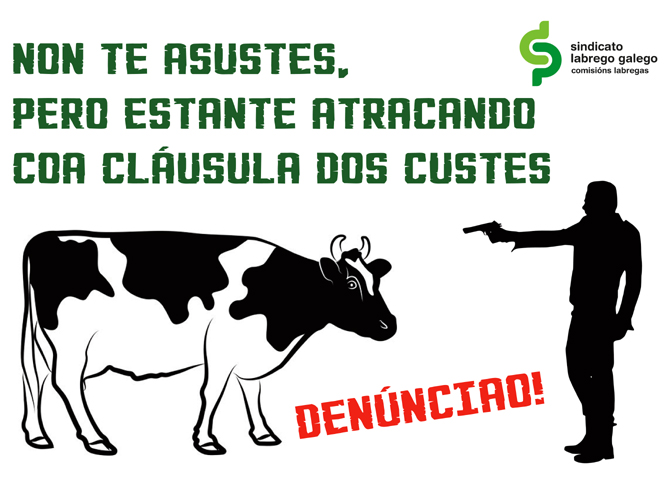 A industria láctea extorsiona as granxas obrigando a falsear a cláusula de custes co beneplácito de Agricultura e Xunta
