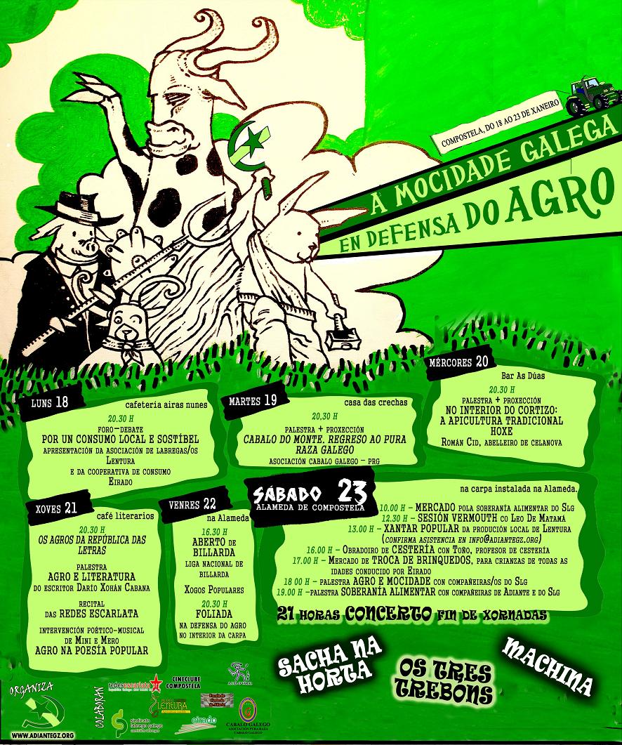 A mocidade galega en defensa do agro.