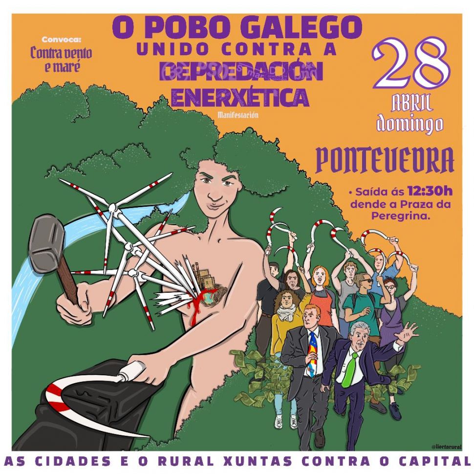 O SLG, unha das case un cento organizacións que apoia a V manifestación “O pobo galego unido contra a depredación enerxética”