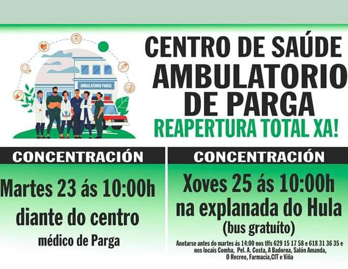 O Sindicato Labrego apoia a veciñanza de Parga na súa demanda de reapertura total do centro médico