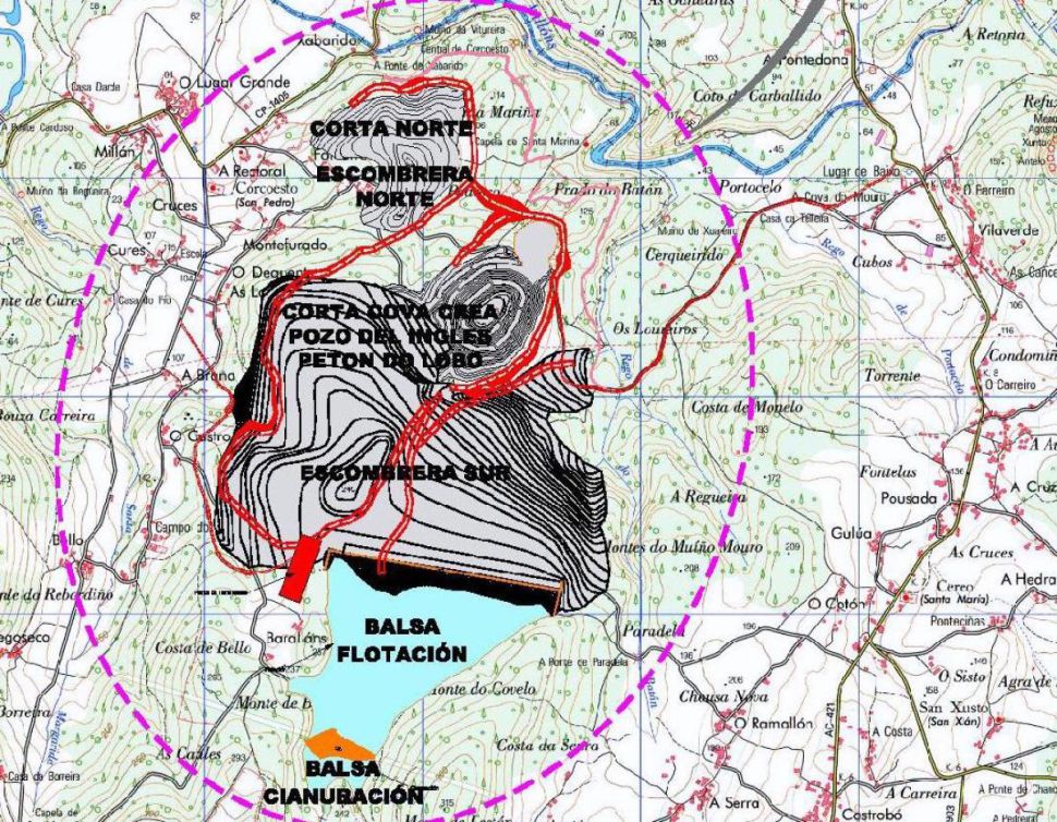 O SLG irá aos tribunais se Cabana porfía en clasificar os terreos da mina de Corcoesto para usos xerais no PXOM