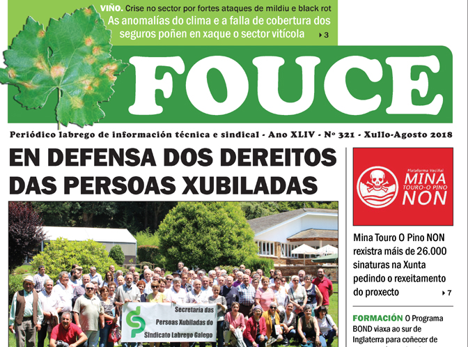A constitución dunha Coordinadora das Persoas Xubiladas no Sindicato Labrego na portada do Fouce 321