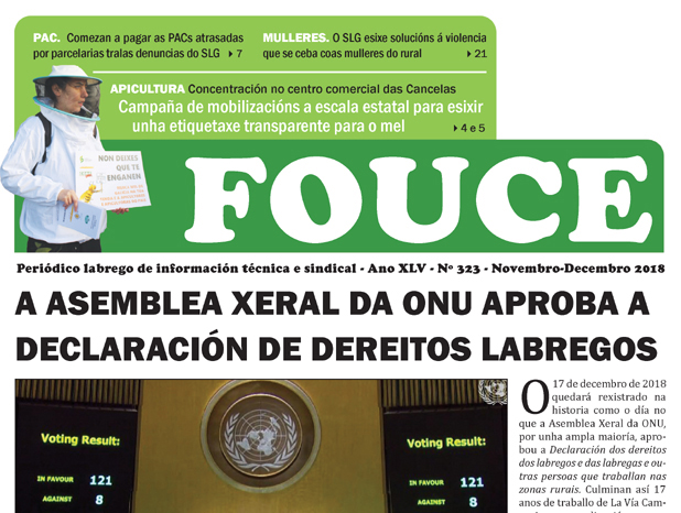 FOUCE 323: Unha portada histórica coa aprobación da Carta de Dereitos Labregos na Organización das Nacións Unidas