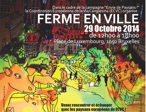 A ECVC leva o agro ás rúas de Bruxelas para orientar a investigación e innovación cara a un modelo agrícola que garanta unha alimentación sa, sostible e socialmente xusta