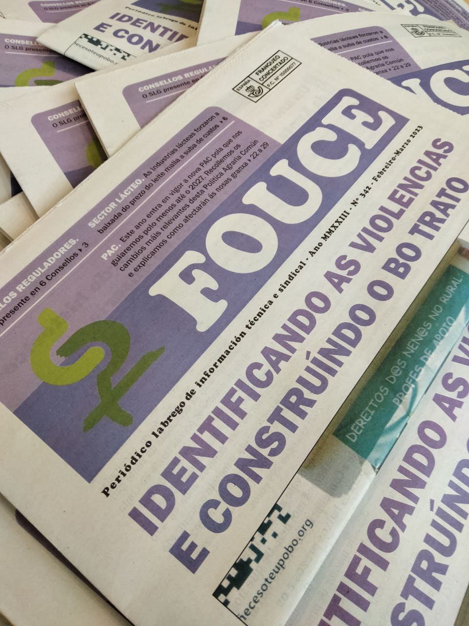 Suplemento especial de 8 páxinas sobre a Política Agraria Común 2023-2027 no xornal sindical FOUCE