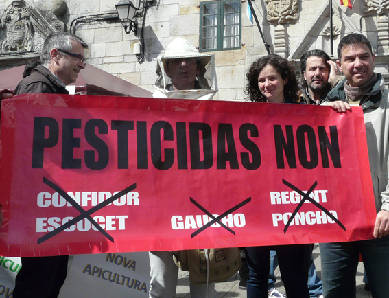 Foliada informativa en Melide contra as fumigacións aéreas con Flufenoxuron