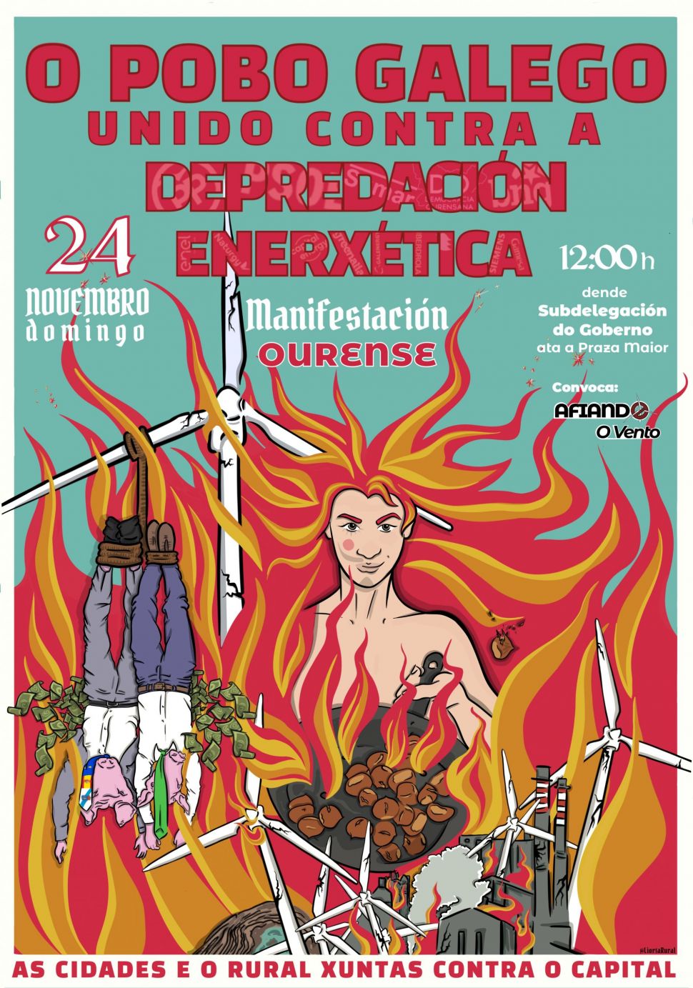 Este domingo 24N en Ourense: O pobo galego unido contra a depredación enerxética