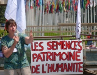 Campaña da Vía Campesina durante o Consello de Dereitos Humanos da ONU pola Declaración dos Dereitos Labregos