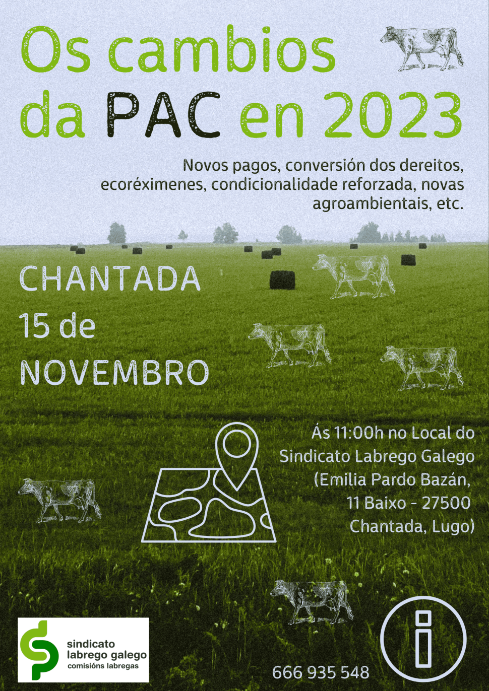 Rolda de asembleas informativas sobre a Política Agraria Común 2023 en toda Galiza