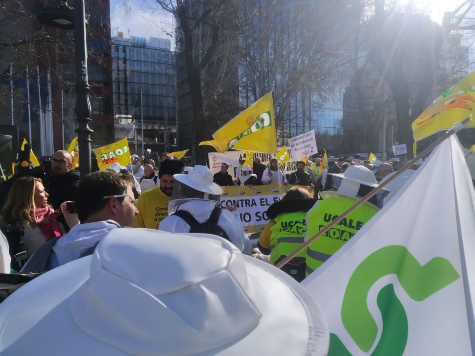 O  SLG presente nas mobilizacións europeas en demanda de medidas de protección para a apicultura