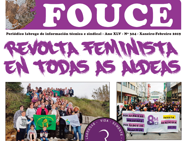 O Fouce 324 tinxe de lilá a súa portada para facer crónica da campaña da Secretaría das Mulleres do SLG polo 8M