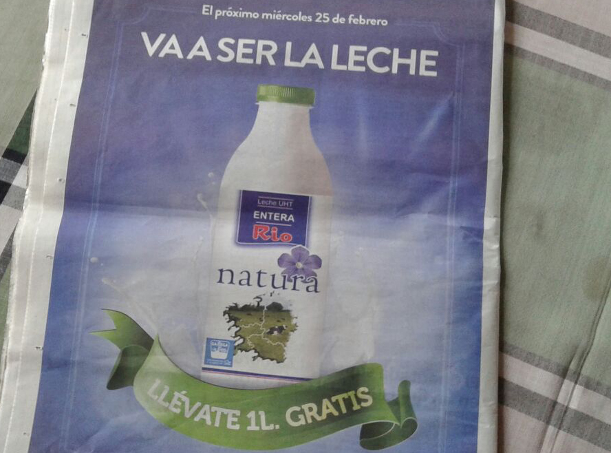 O SLG pide a retirada dunha campaña que regala Leite Río por unha posible violación da Lei da Cadea Alimentaria