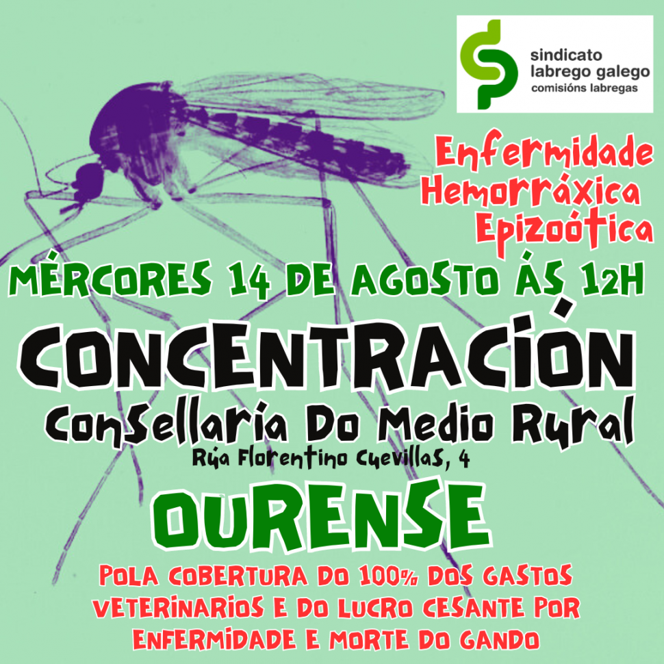 CONCENTRACIÓN PARA DEMANDAR MEDIDAS PARA PALIAR AS CONSECUENCIAS DA EHE NAS GRANXAS