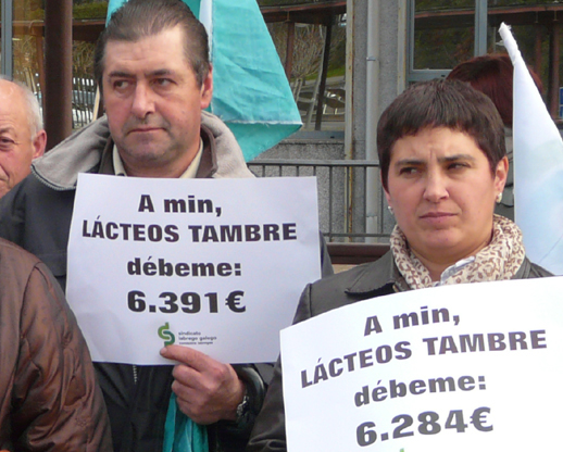 Lácteos Tambre salda as súas débedas coas explotacións que a denunciaron tralas protestas do Sindicato Labrego