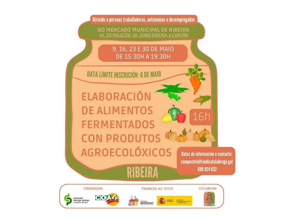 Curso de elaboración de alimentos fermentados con produtos agroecolóxicos en Ribeira 🗓